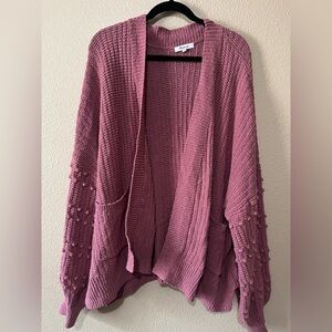 Madewell Oversized Bobble Pink Cardigan size 3x